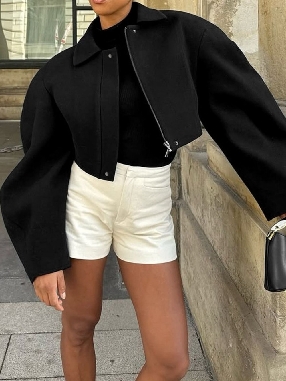 Zip Up Cropped Jacket - Picture 2 of 8